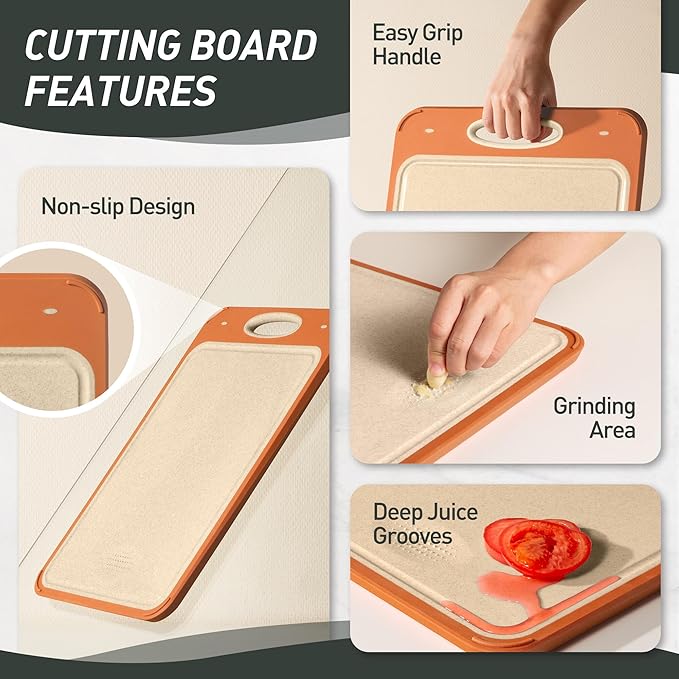 2 in 1 Stainless Steel Cutting Board with Handle Large Metal Cutting Boards for Kitchen 2025 First Apartment Essentials New Home Must Haves Things House Warming Decor Housewarming Hostess Host Gifts