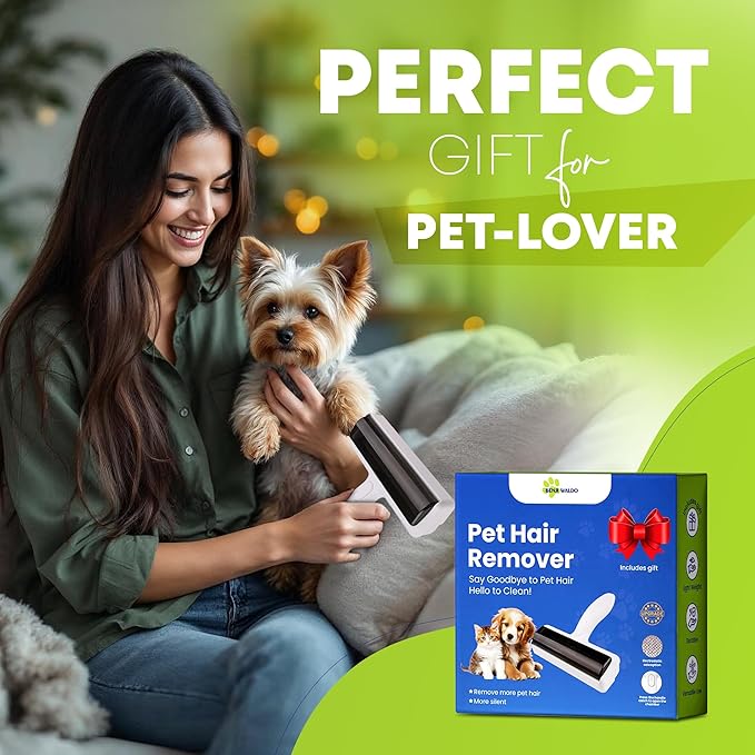 Pet Hair Remover, Reusable Roller for Cat and Dog Hair Remover for Furniture, Couch, Carpet and Car Seats, for Pet Lovers Stocking Stuffers, Eco-Friendly, No Refills Needed