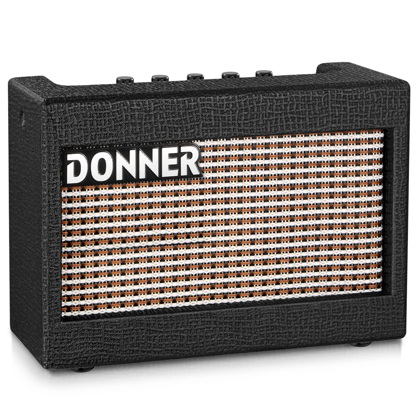 Donner Mini Electric Guitar Amp Wooden 5W Small mplifier Desktop Practice Guitar Speaker, M-3