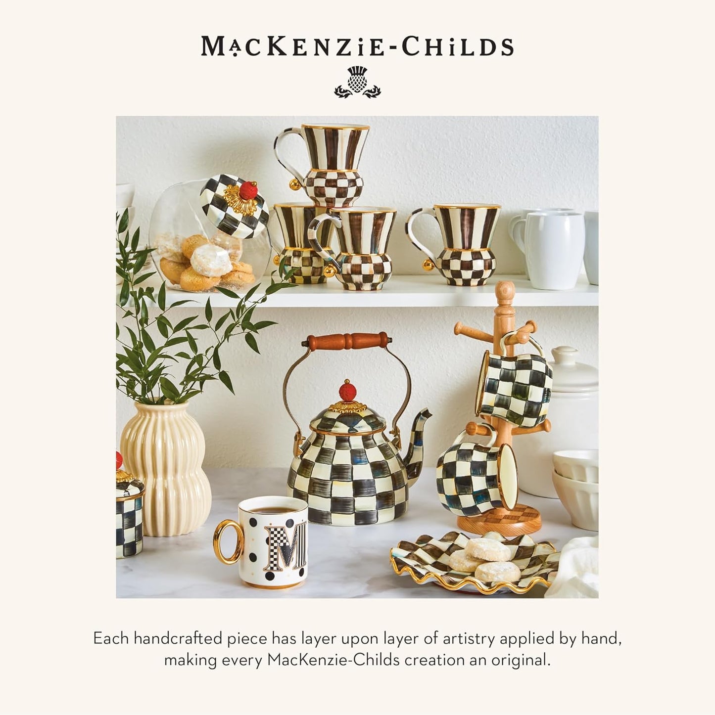 MACKENZIE-CHILDS My Mug, Decorative Ceramic Coffee Mug with Handle, M