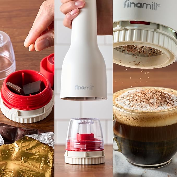 FinaMill Grater Pod – Single Refillable Spice Pod for Hard Spices, Nuts & Chocolate, Stainless Steel Grater, Compatible with All FinaMill Spice Grinders, Home and Kitchen Gifts for Women