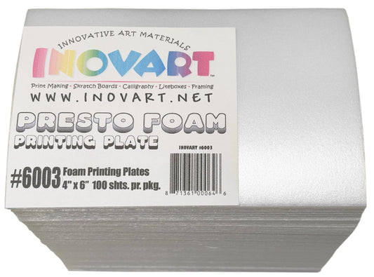 Inovart Presto Foam Printing Plates Econo Pack, 4"x6", 100 Sheets