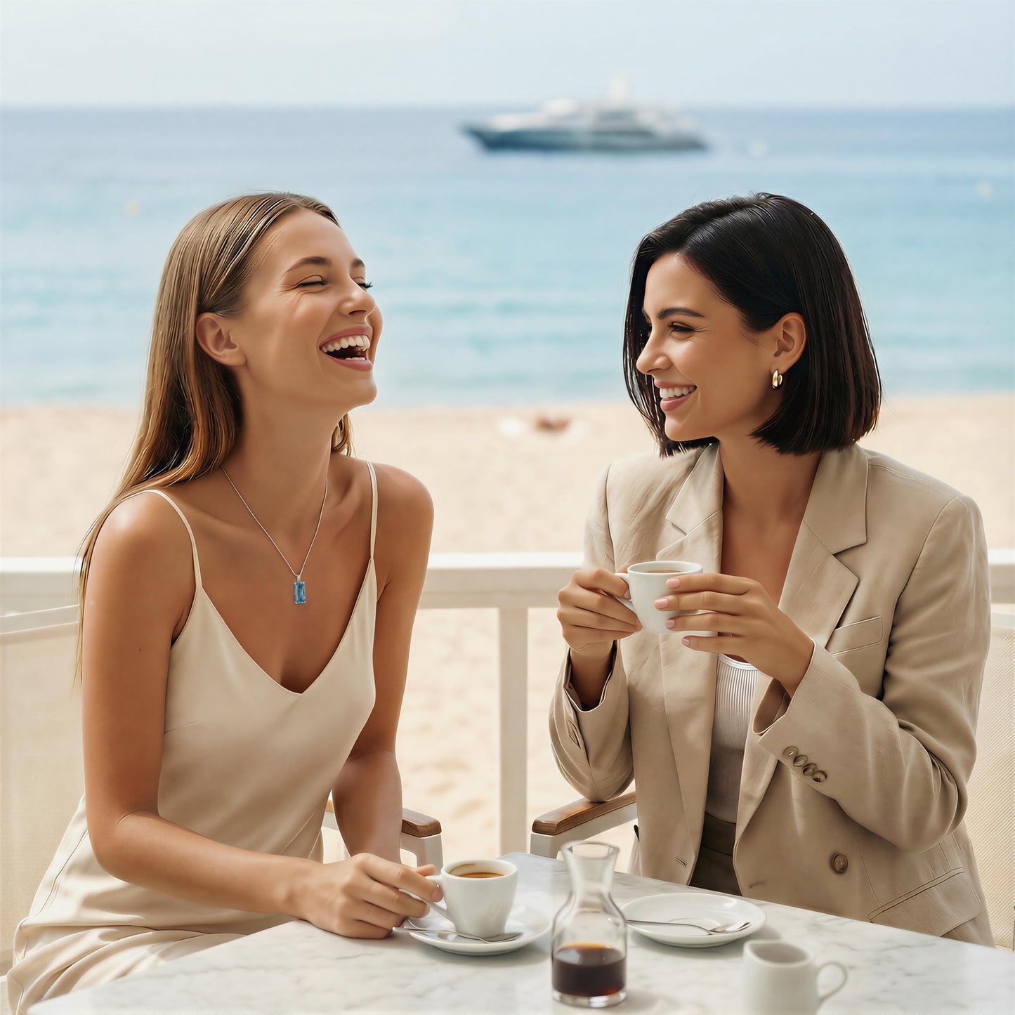 Kuschelkatze 8mm x 16mm Square December Birthstone Turquoise Pendant Necklace – Fashion charming Sterling Silver Gift for women