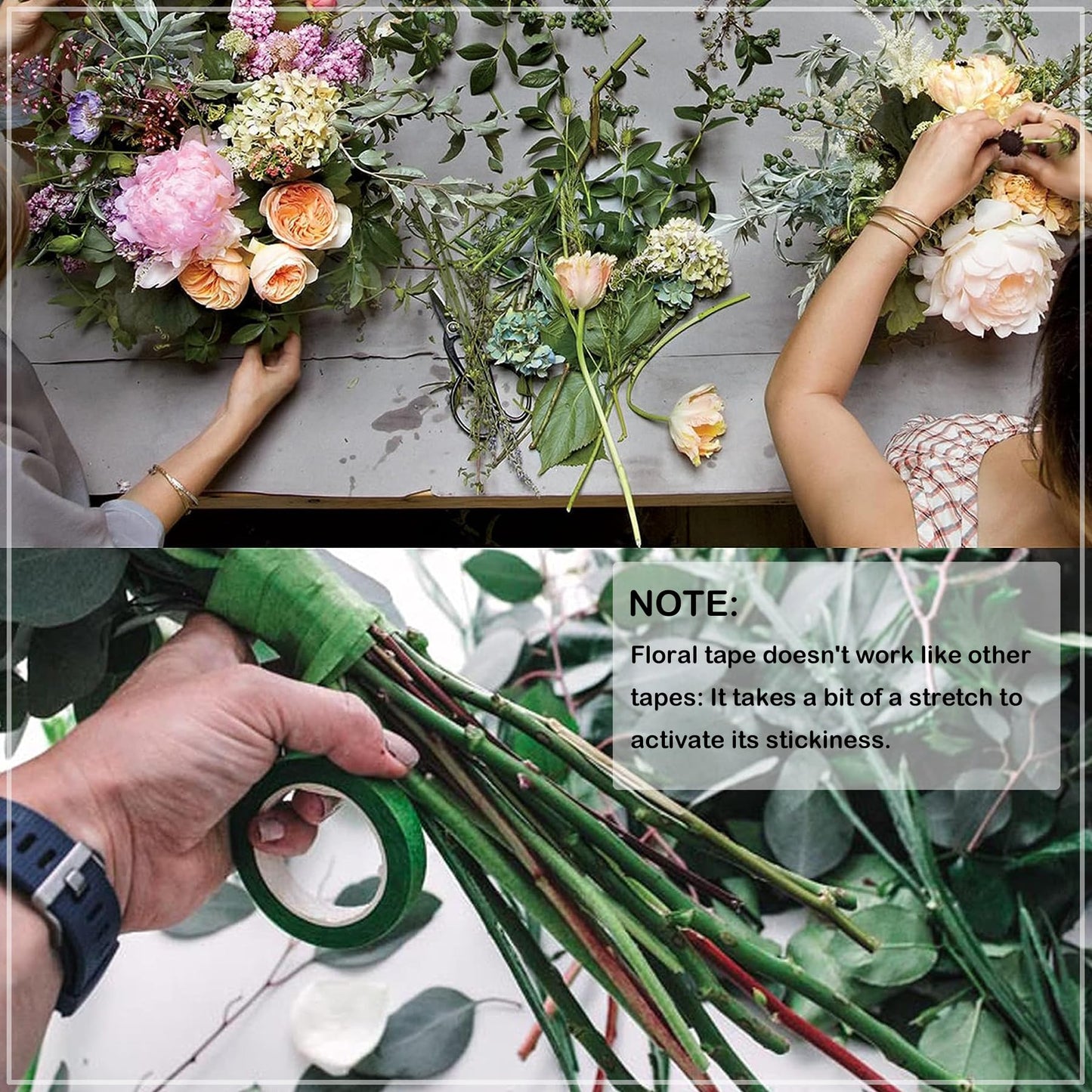 Woohome 400 Pcs Floral Wire with Wire Cutter 26 Gauge Crafts Wire Florist Flower Wire Stems Brown Floral Wire for Making Flower Arrangement Supplies Wedding Bouquet DIY