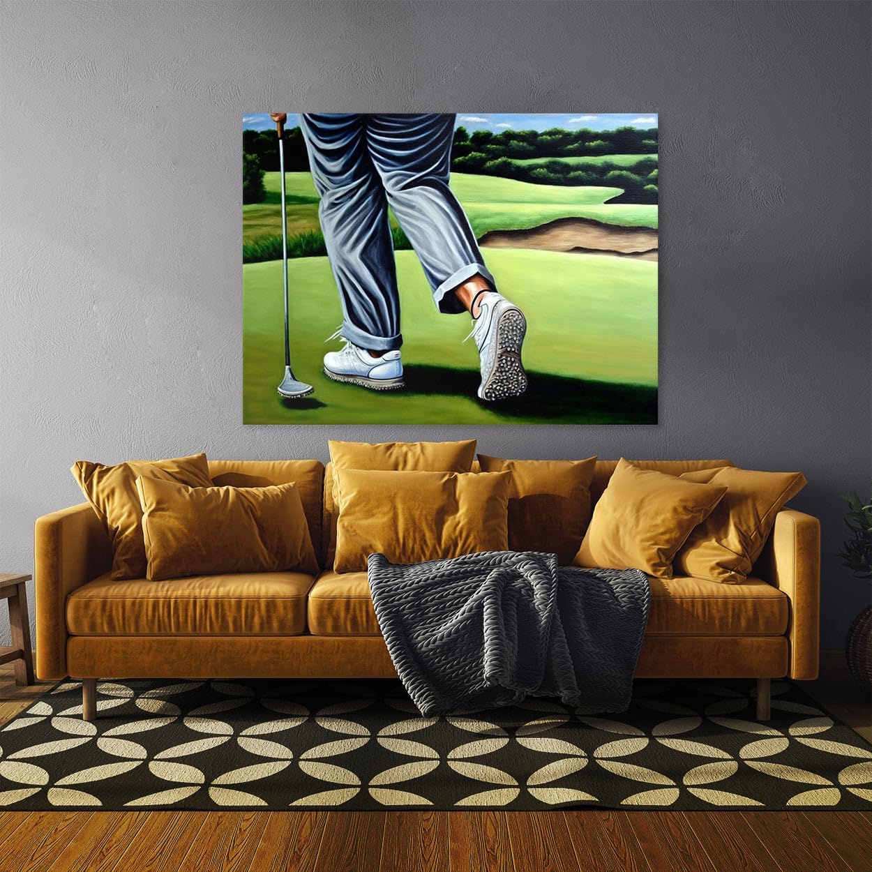 Sense Canvas Golf Scene 18 Canvas Art - Home Decor Wall Art Print Poster Painting Medium 24x18 / 1.5"