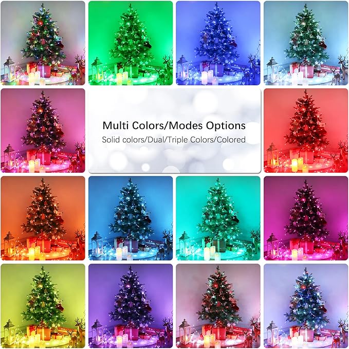 BrizLabs Valentine Fairy String Lights, 33ft 100 LED Color Changing Christmas Fairy Lights with Remote Timer, USB Pink White Fairy Light Music Sync RGB Twinkle Light for Xmas Halloween Party Wedding