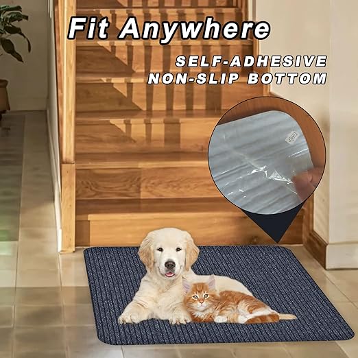Stair Treads for Wooden Steps, Non-Slip Stair Runner Indoor Outdoor Stair Tread Landing Mats Covers Pads, 31" x 31"Matching Staircase Step Runner for for Elders, Kids and Pets (31" X 31", Grey)