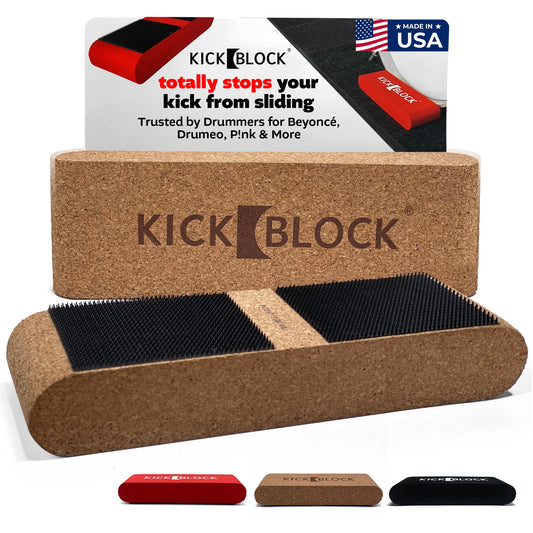 KickBlock Bass Drum Anchor - Worlds Best Drum Stopper for Creep and Slide Prevention - Ultra-Grip Technology - Lightweight and P