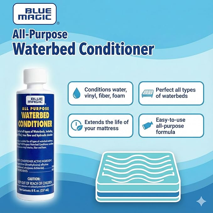Blue Magic Waterbed Maintenance Kit – Includes All-Purpose Waterbed Treatment and Multi-Purpose Vinyl Cleaner