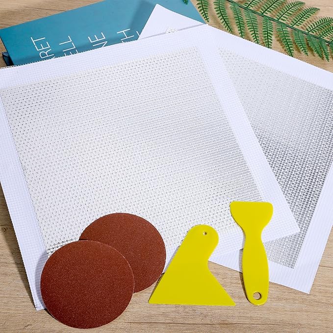 10 X 10 Inch Drywall Repair Patch, 3 Pack Drywall Repair Kit Large Hole PatchRepair for Drywalls Heavy Duty Self-Adhesive Mesh Drywalls Patch Kit, Wll Patchs Sheetrock Repairs for Drywall-Plaster Wall