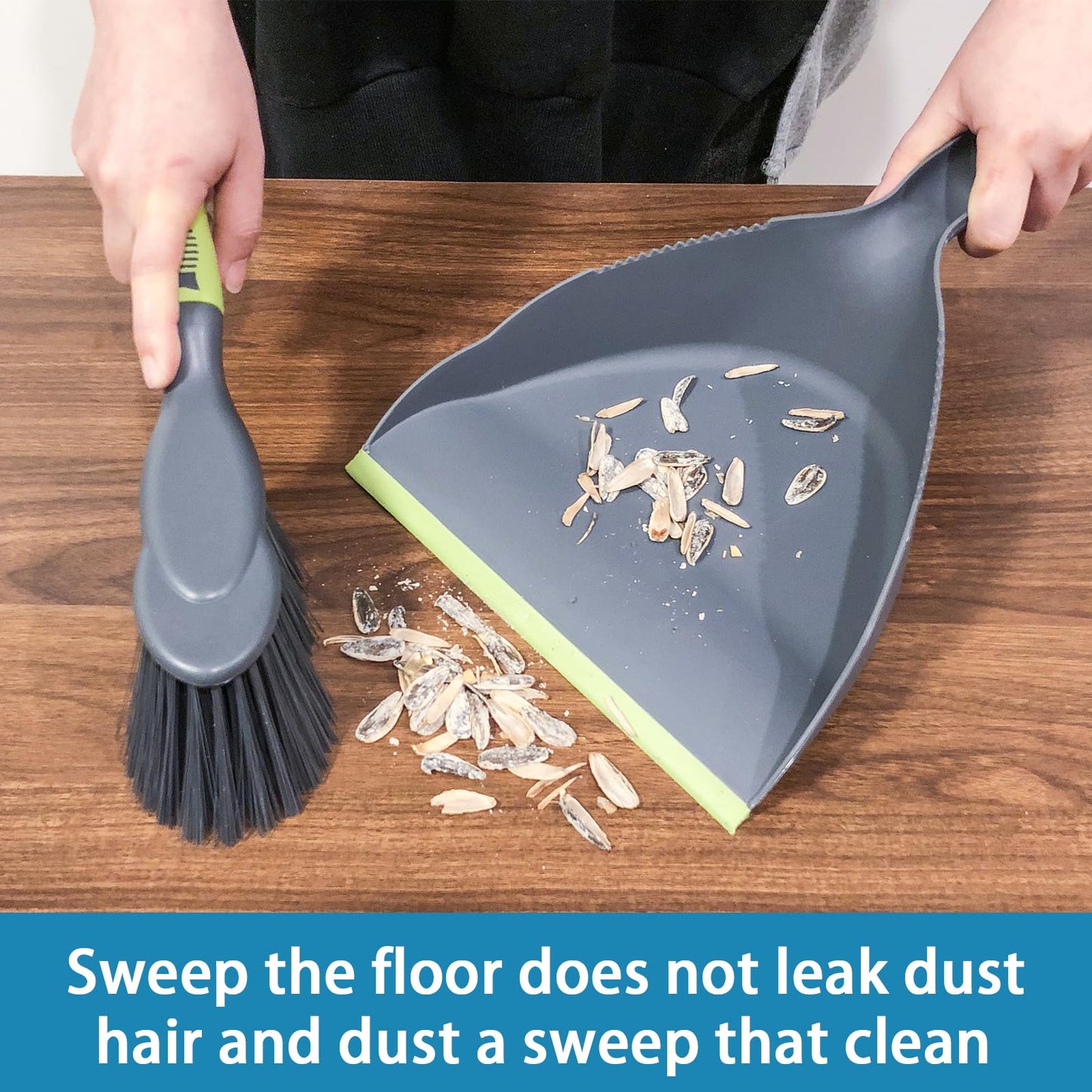 WDDBHSKN Dust pan Broom Dustpan Brush - Dust Pans with Brush, Dustpan and Brush Set, Handheld Broom and Dustpan Set are Used to Clean Kitchens, Floors, Tables, and Animal Cages.