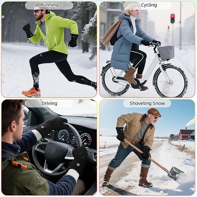 Hand Warmers Rechargeable, Electric Heated Gloves with Rechargeable Batteries 3 Levels 7.6V Fast Heating Handwarmer Pouch for Women Men Kids Winter Hiking Camping Hunting Skiing Outdoor Sports Working