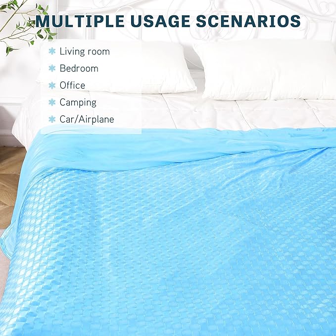 AmyHomie Cooling Summer Blanket with Double Sided Cold Effect, Breathable, Lightweight, Arc-Chill Q-Max>0.5 Cool Fiber, for Hot Sleepers Night Sweats, Dark Gray Checkered, 90"x90"Queen Size