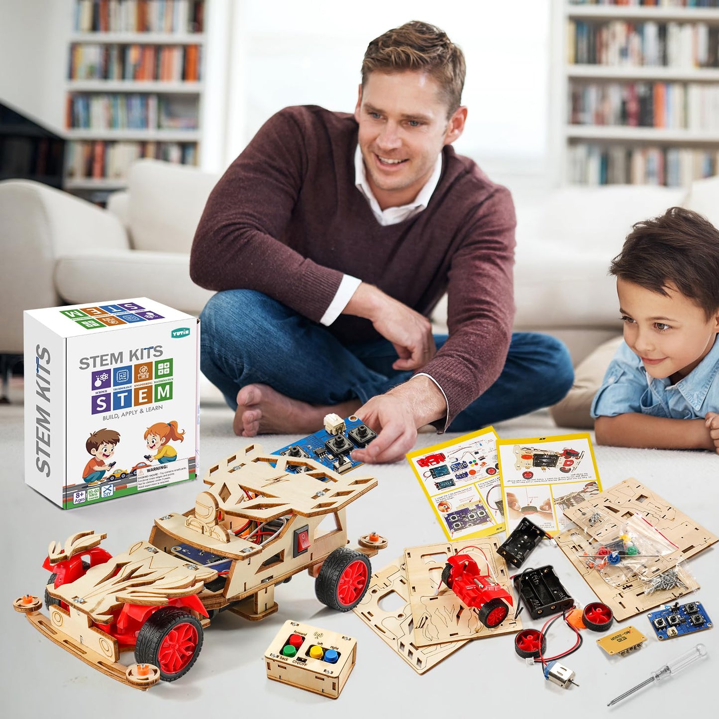 STEM Kits for Kids Age 8-10, STEM Toys for Ages 8-13, Remote Control Model Car Building Kits, Wood 3D Puzzles 8-12, Science Crafts Projects, Gifts for 8 9 10 11 12 13 14 Year Old Teen Boys Girls