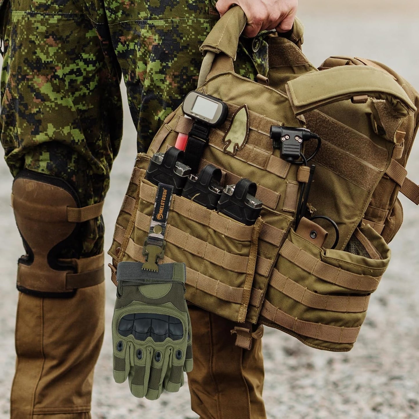MELOTOUGH Glove Clip Tactical Glove Clips Work Glove Holders Strap with Alligator Clip for Tool Belt,Tool Bag,Tool Backpack