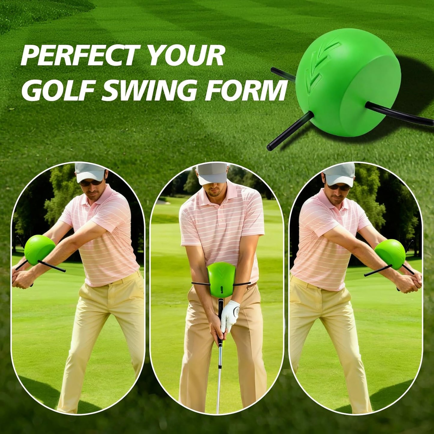 The Connector Golf Training Aid, Golf Swing Trainer for Posture Correction and Arm Positioning, Helps Improve Swing Mechanics and Accuracy