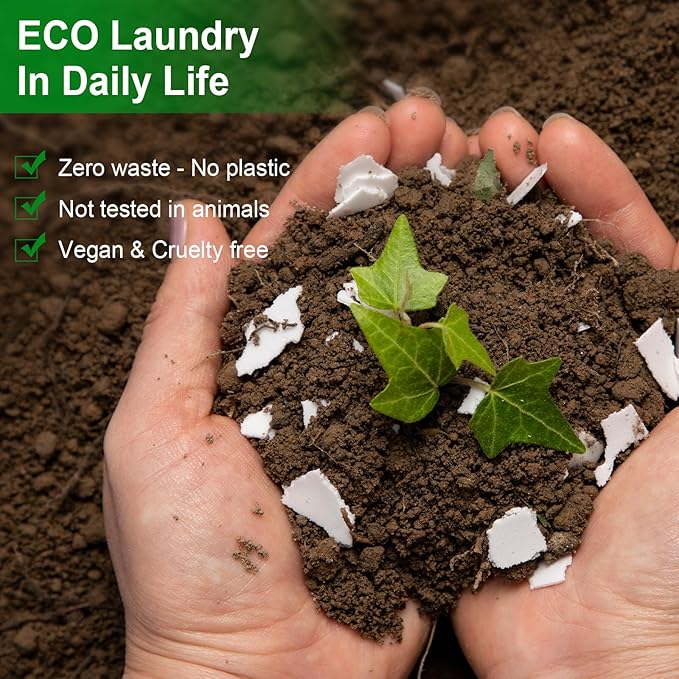 Laundry Detergent Sheets - Up To 128 Loads, Hypoallergenic, Eco-Friendly Forest Scent, Biodegradable, Plastic Free, Liquidless Laundry Sheets Suitable for Sensitive Skin