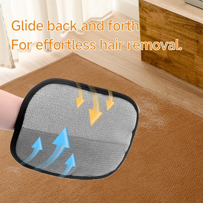 Pet Hair Removal Glove 2-in-1 Pet Grooming Glove for Dogs & Cats, Quick Shedding Control and Furniture Cleaning Reusable & Washable for Sofa Clothing Car Seat