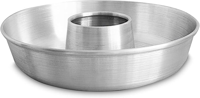 Aluminum Ring Cake Pan (11.2 in) - Fluted Tube Pan for Baking Pound Cake - Flan Mold - Molde para Chocoflan and Pasteles