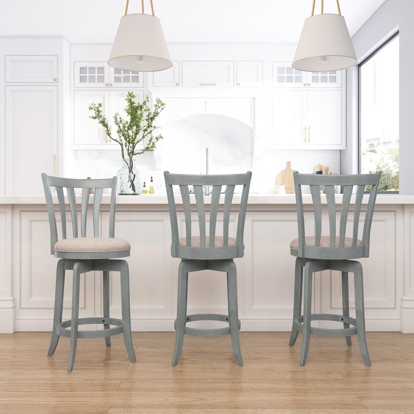 Hillsdale Furniture Hillsdale Savana Swivel Counter Stool, Blue