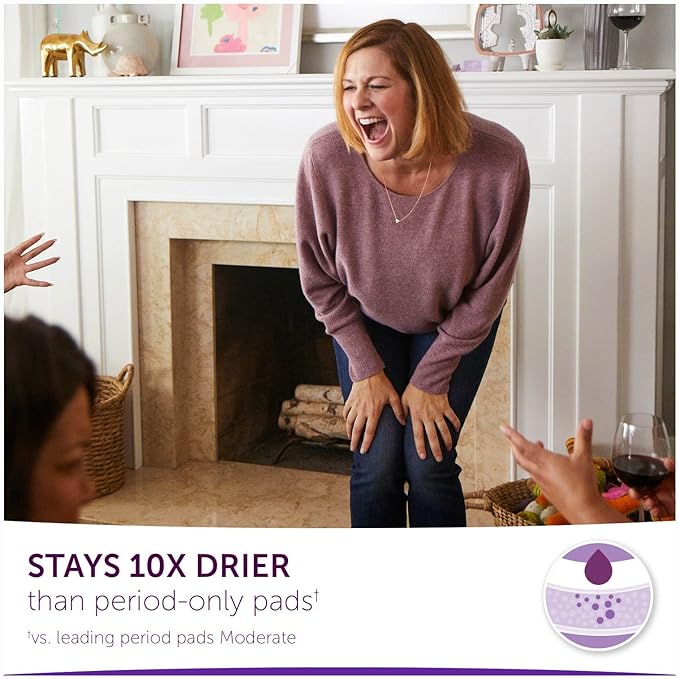 Poise Incontinence Pads, Maximum Absorbency, Regular, 48 Count (Pack of 2)
