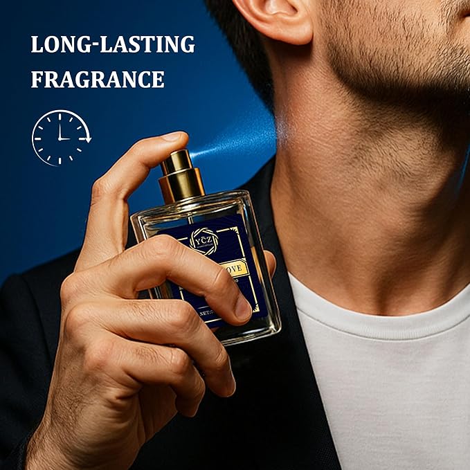 Ycz Cologne for Men Set, 1.7oz(50ml) Bottled Marine Perfume & Carnival Men Perfume, Long Lasting Spicy Wood Fragrance, Elegant Unique, Sleek Bottle Design for Christmas Gifts Ideal