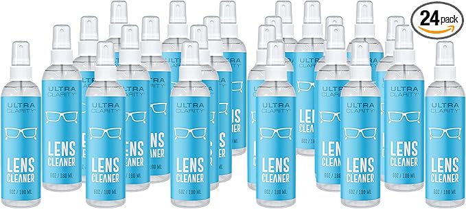 Powered by Nano Magic Eyeglass Lens Cleaning Spray 6 oz (24-Pack) | Professional Grade Formula, Silicone-Free | for Glasses, Phone, Electronic Screens, Optic Surfaces, Coated Surfaces