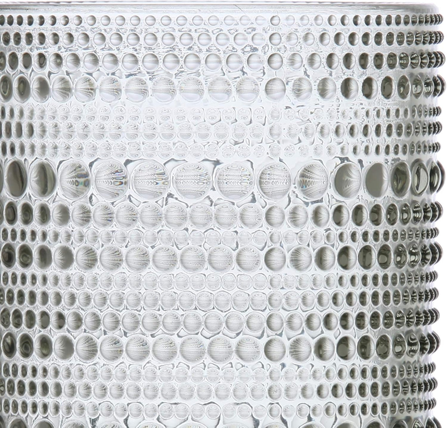 Fortessa Jupiter Beaded Hobnail Glass, 13 Ounce Iced Beverage (Set of 4), Smoke Gray