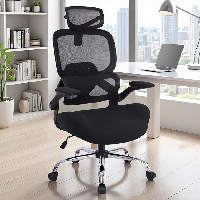 Big and Tall Office Chair Mesh Black Chair