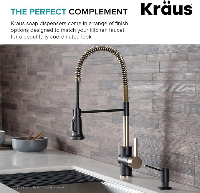 Kraus Kitchen Soap Dispenser 12 oz of Liquid, KSD-41MB