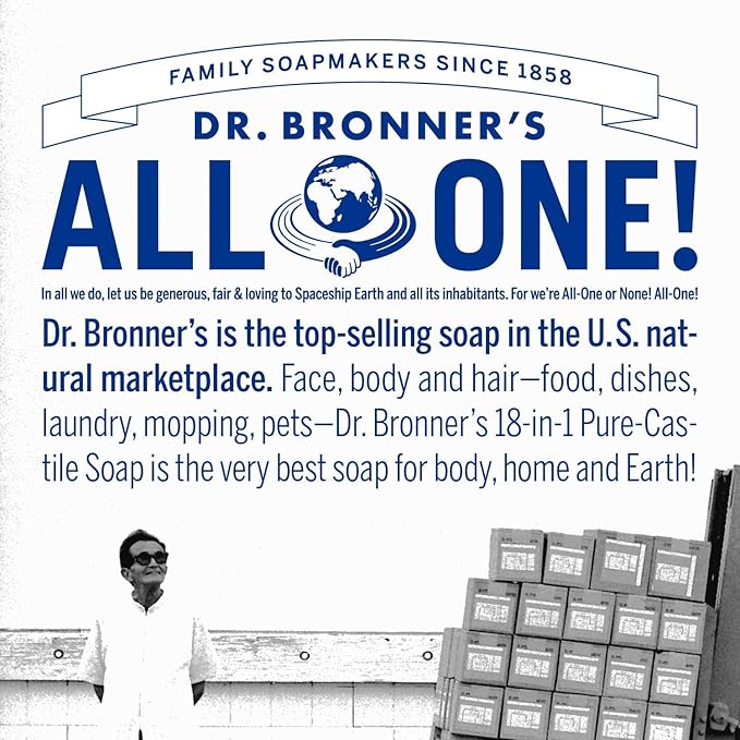 Dr. Bronner's Pure-Castile Magic Bar Soap (5 oz Variety Pack) Almond, Unscented, Lavender, Peppermint, Citrus, Rose, Tea Tree, & Eucalyptus - Made with Regenerative Organic Certified Oils, Vegan