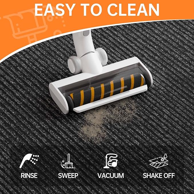 Indoor Outdoor Door Mat, 5’ x 4' Doormat for Entryway, Rubber Backing Non Slip Front Door Mat Outside Entrance, Super Absorbent Commercial Floor Mat for Home Office