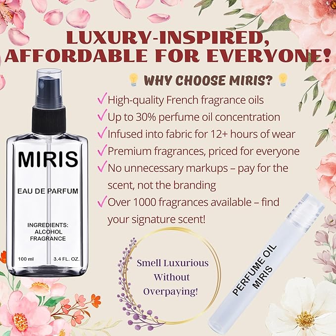 MIRIS No. 26470, Inspired by Black Orchid, Long-Lasting Eau de Parfum for Women, Spray 3.4 Fl Oz / 100 ml