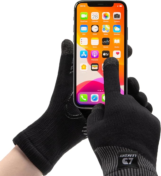 Waterproof Merino Wool Touchscreen Gloves,3-Layer Thermal Winter Gloves,Windproof for Skiing,Work,for 32-50°F