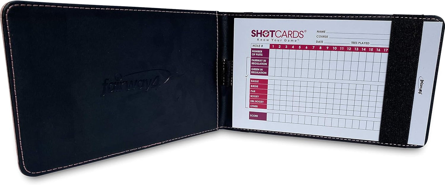 SHOTCARDS Standard Edition (Pink/Purple) - Golf Shot and Stat Tracking Scorecards - Pinpoint Weaknesses and Improve Your Game - Training Aid - Detailed Score Tracking