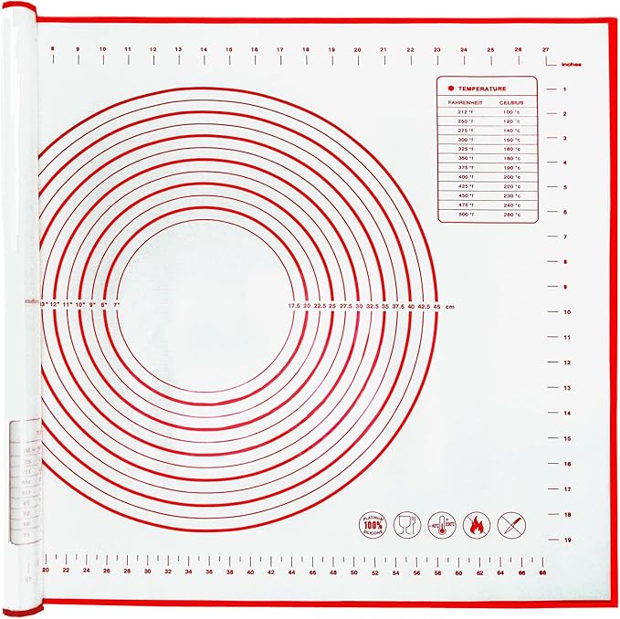 Silicone Baking Mat for Rolling Dough & Pastry – 24'' X 16'' Non-Stick, Heat-Resistant Kitchen Counter Protector – Dishwasher Safe, Easy Clean (L-24'' X 16'')