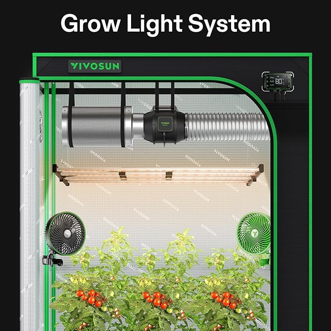 VIVOSUN VSFL4300 Bar LED Grow Light, 430W 4 Bars Plant Grow Light, Foldable & Dimmable, Full Spectrum with UR/FR Light for Indoor Plants