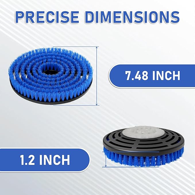 2 PCS Upgraded Steam Mop Pads Replacement Brush Head for Shark Steam and Scrub Mop S7000/S7001/S7201/S8201, Nylon Bristles for Deep Cleaning & Scratch-Free Polishing on Hardwood & Tile Floors (Blue)