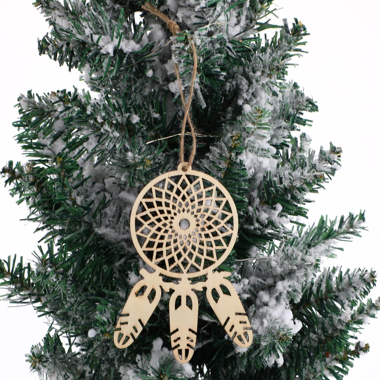 COHEALI 40pcs Wooden Dreamcatcher Arts and Crafts for Dreamcatcher Kit Wood Crafts for DIY Kits Wooden Hanging Ornaments Kit Unfinished Dream Catcher Wood Dream Catcher Paper Cut