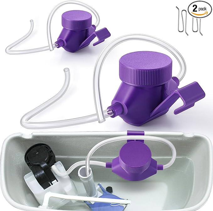 Meonum 2 Pack Toilet Cleaner System, Automatic Toilet Cleaner, Self Cleaning Bathroom Water Tank System for Automatic Remove Stains Mark Odors from Water Tank Septic, Upgraded Version