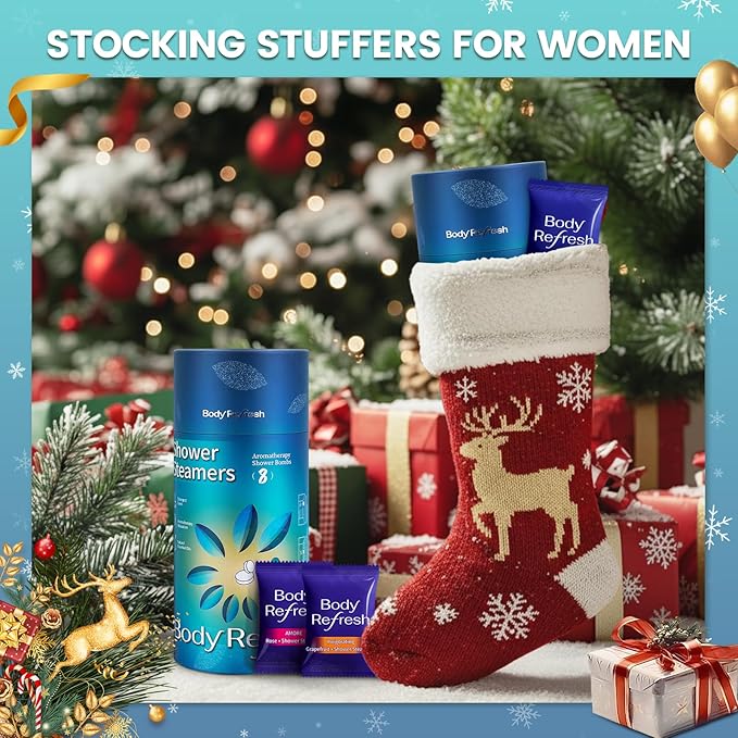 Shower Steamers Birthday Gifts for Men - 8 Pack Shower Bombs Self Care Home Spa Relaxation Gifts, Mens Christmas Stocking Stuffers for Adults, Teens, Boyfriend, Husband