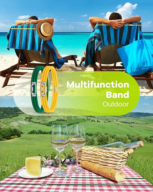 Garbage Can Bands Cord Lord Design Adjustable Large Trash Can Rubber Bands Fits 8-33 Gallon Trash Cans Multifunction Bands Litter Box Bands for Kitchen Tables Picnic Party