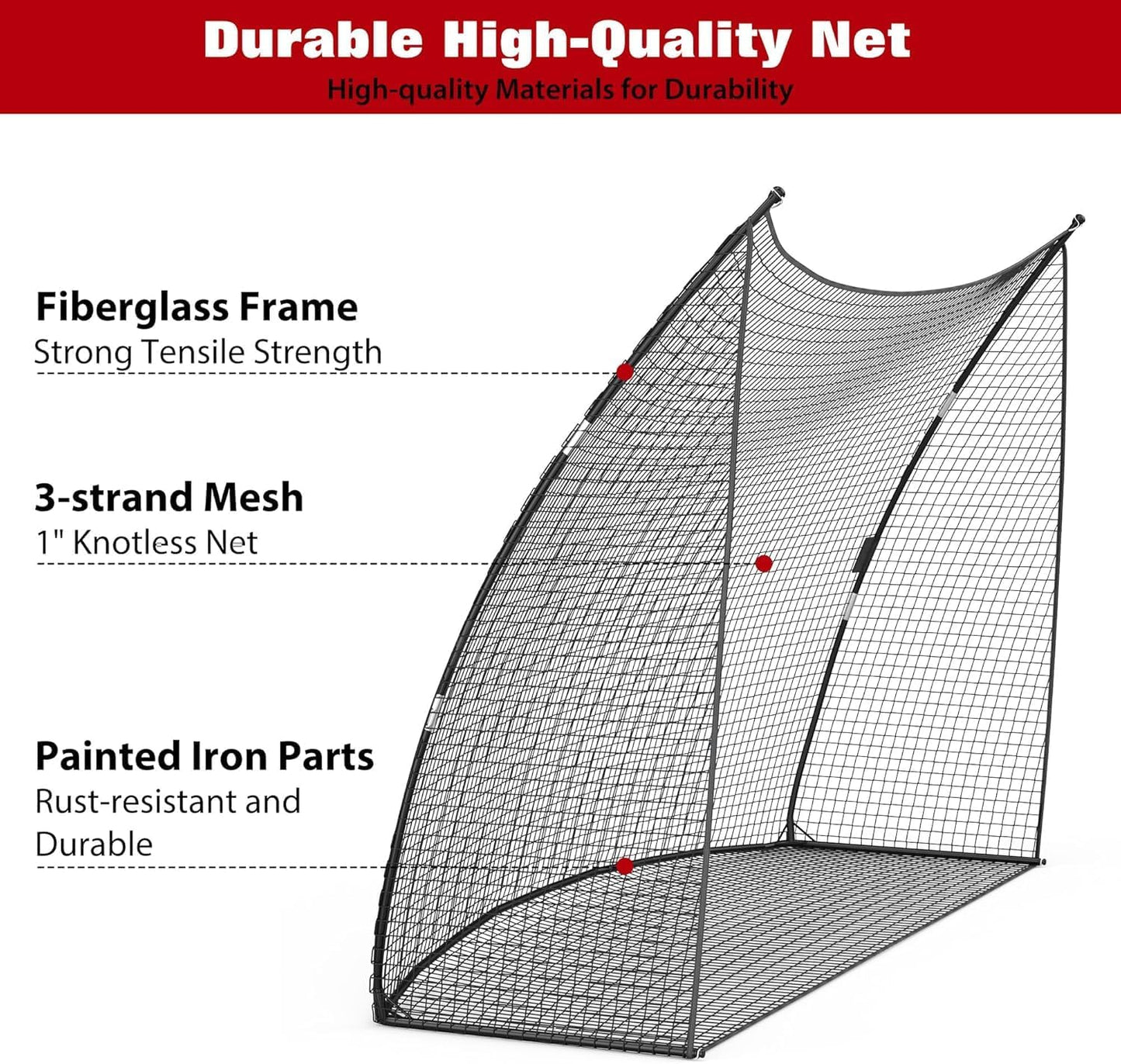 10x7ft Golf Net, Portable Golf Practice Hitting Net for Backyard, Training Equipment with Carry Bag for Swing Chipping Training, Ideal for Outdoor Indoor