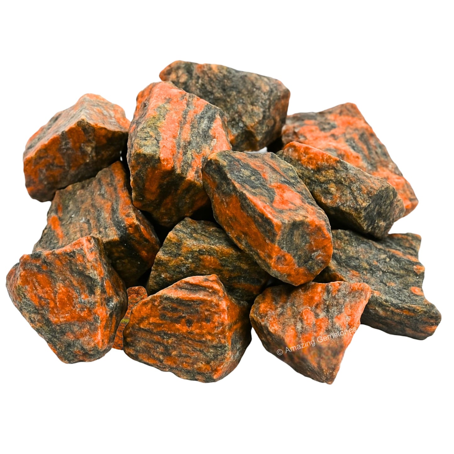 Amazing Gemstone 2 Pieces Unakite Raw Crystals and Healing Stones, Natural Rocks for Tumbling and DIY Raw Stones and Crystals