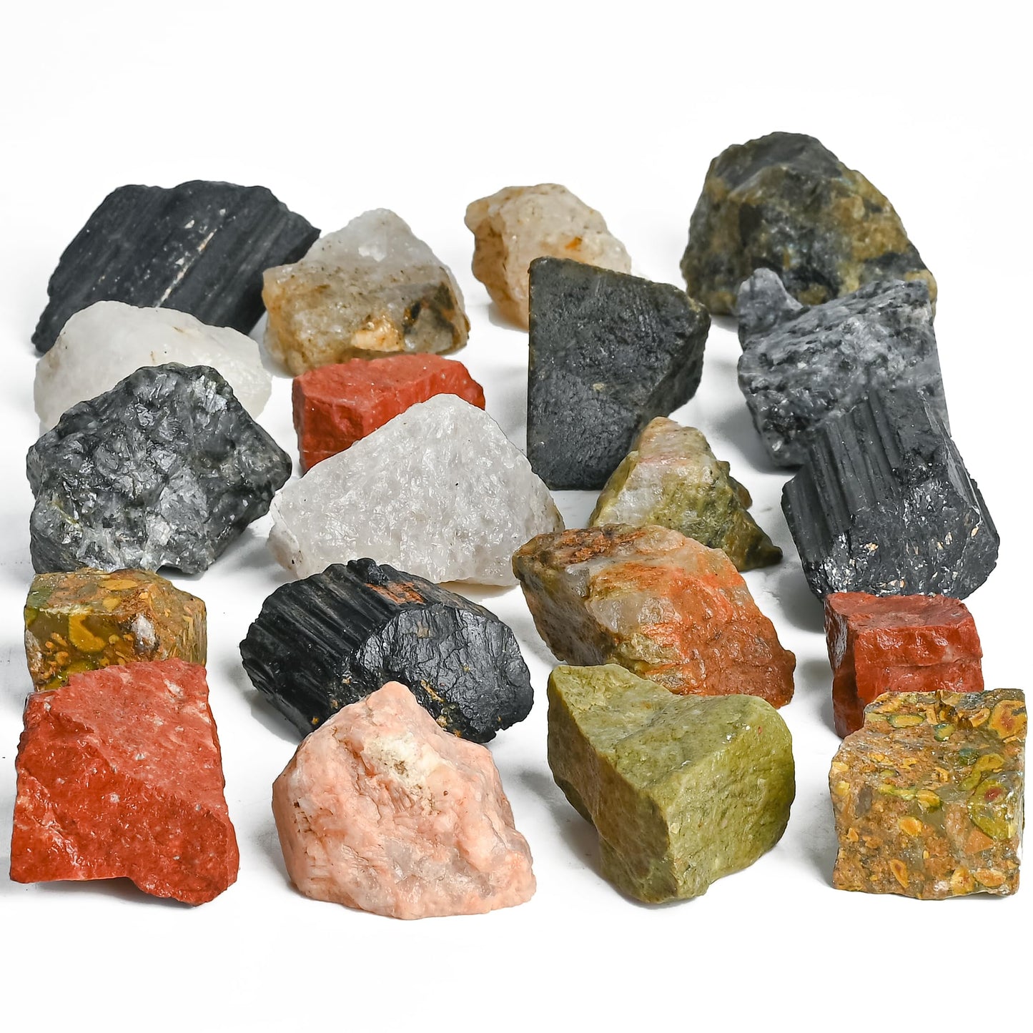 Mixed Raw Stones For Jewelry Making, Rough Gemstones and Crystals Bulk, Tumbling Bulk, Polishing, Cabbing, Lapidary, Fountain Rocks, Decoration, Wire Wrapping, Gem Mining, Reiki Healing 1 lb