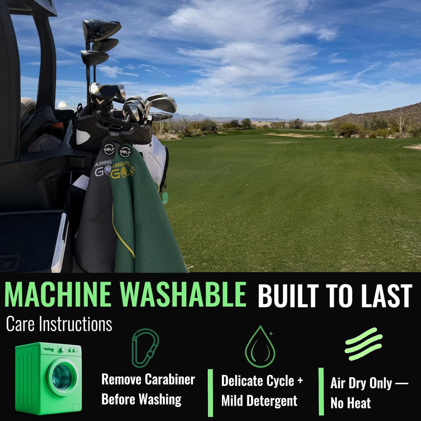 Magnetic Golf Towel with Premium Strong Magnet for Golfing Carts, Clubs & Bags - Ultra-Absorbent Waffle Weave Design - Versatile Accessory Blue, 16" x 40" The 40
