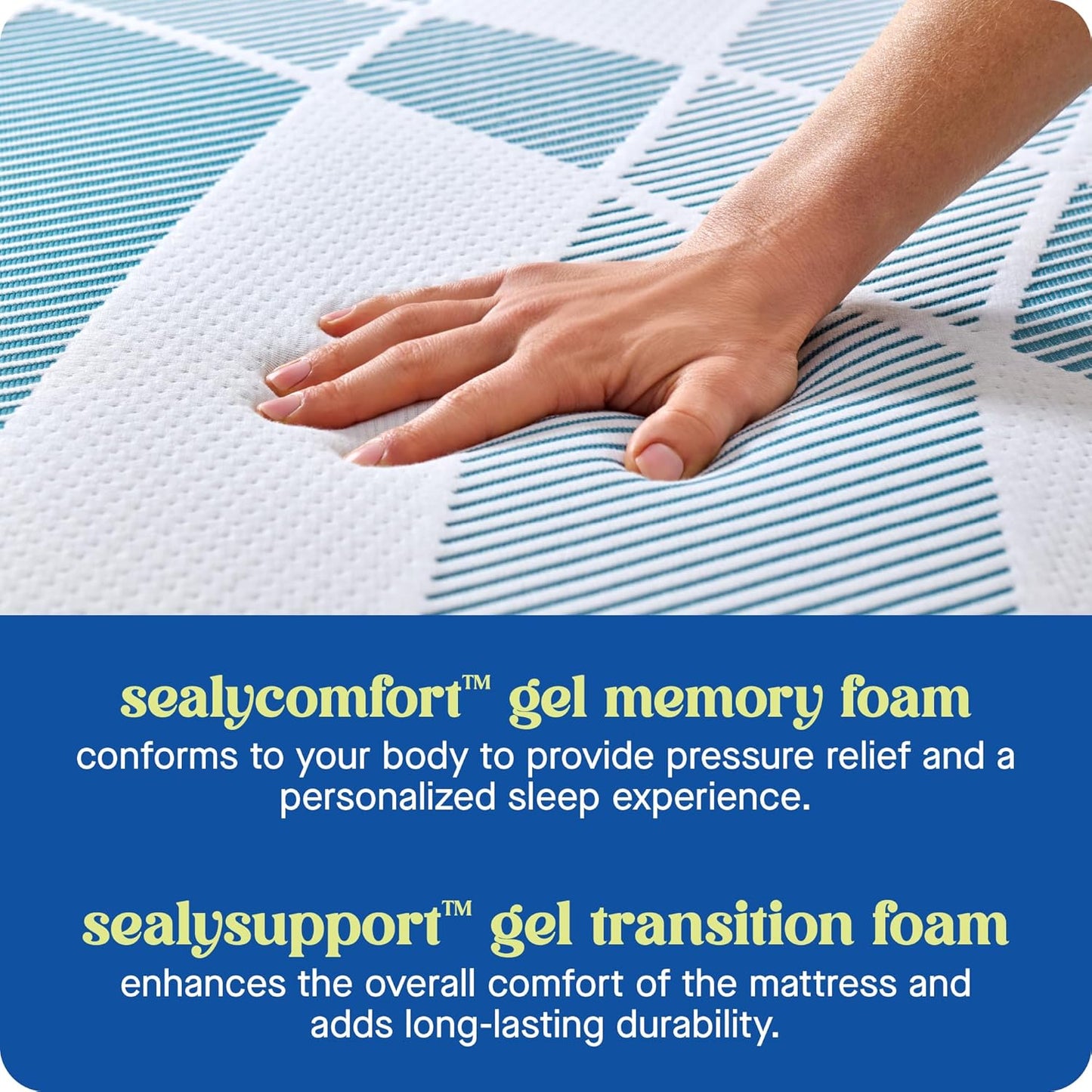 Sealy Dreamlife 8” Foam Mattress-in-a-Box, California King, SealyComfort Gel Memory Foam, Surface-Guard Technology, Breathable Comfort