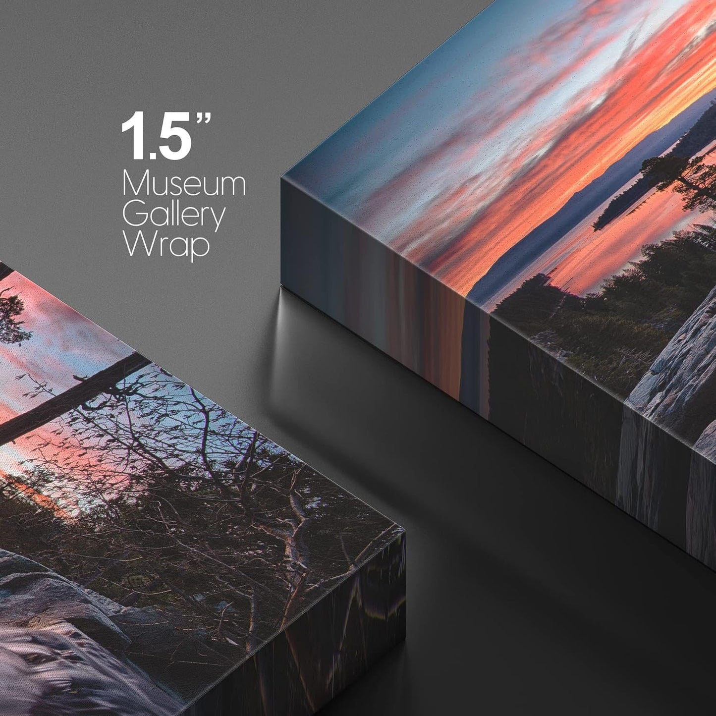 wall26 Canvas Print Wall Art Water Rushes Over Lake at Sunset Nature Wilderness Photography Modern Rustic Scenic Relax/Calm Multicolor Colorful for Living Room, Bedroom, Office - 12"x18"