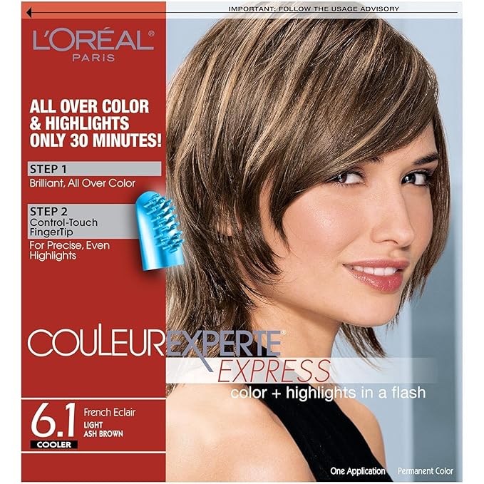 L’Oreal Paris Couleur Experte 2-Step Home Hair Color and Highlights Kit, French Éclair