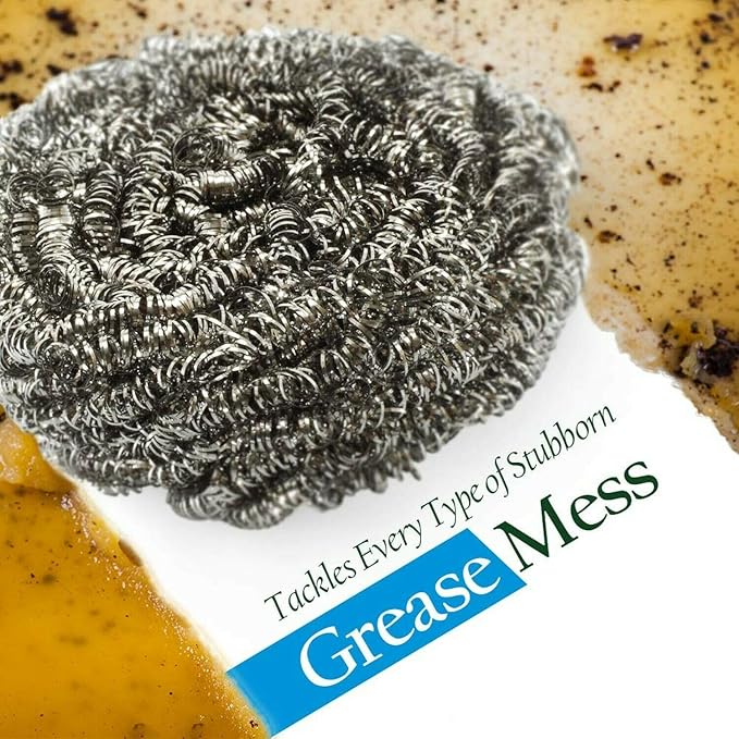 Stanley Degreaser Concentrate with Stainless Steel Scrubbers – Heavy Duty Cleaner for Grease, Grime, Pots, Pans & Kitchen Surfaces (with Sponges)